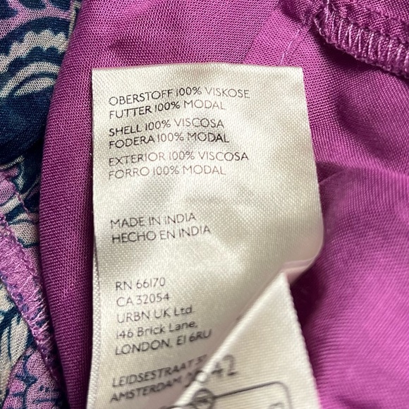 Anthropologie Bohemian Ruffled Paisley Maxi Skirt & Top Set Purple Size Small - Picture 10 of 11